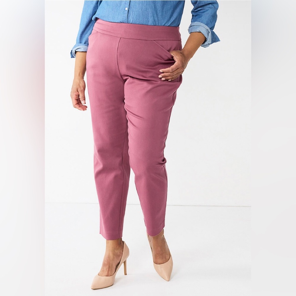CROFT & BARROW Womens The Effortless Stretch Pull On Pant Size 30W Short New